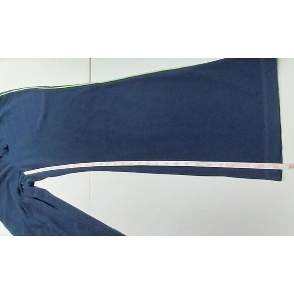 Tek Gear Mens Junior Large Sweatpants Navy Blue Lime Green Straight Leg Lounge - Picture 10 of 14